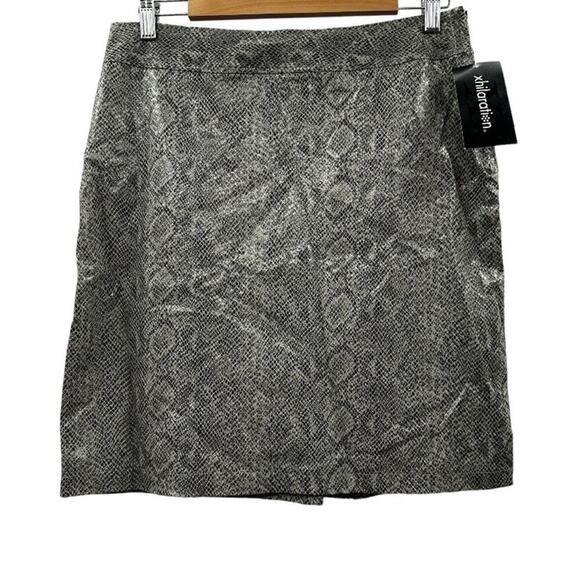 Xhilaration Gray Python Snakeskin Print Mini Skirt Size‎ 11 - Picture 1 of 4
